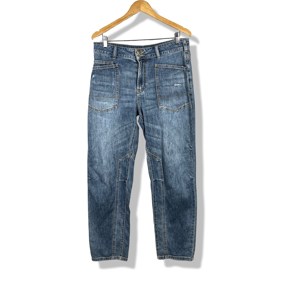Pilcro Utility Jeans Womens 28 Blue Denim Workwear Gorpcore Streetwear